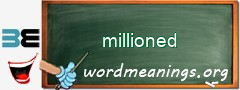 WordMeaning blackboard for millioned
